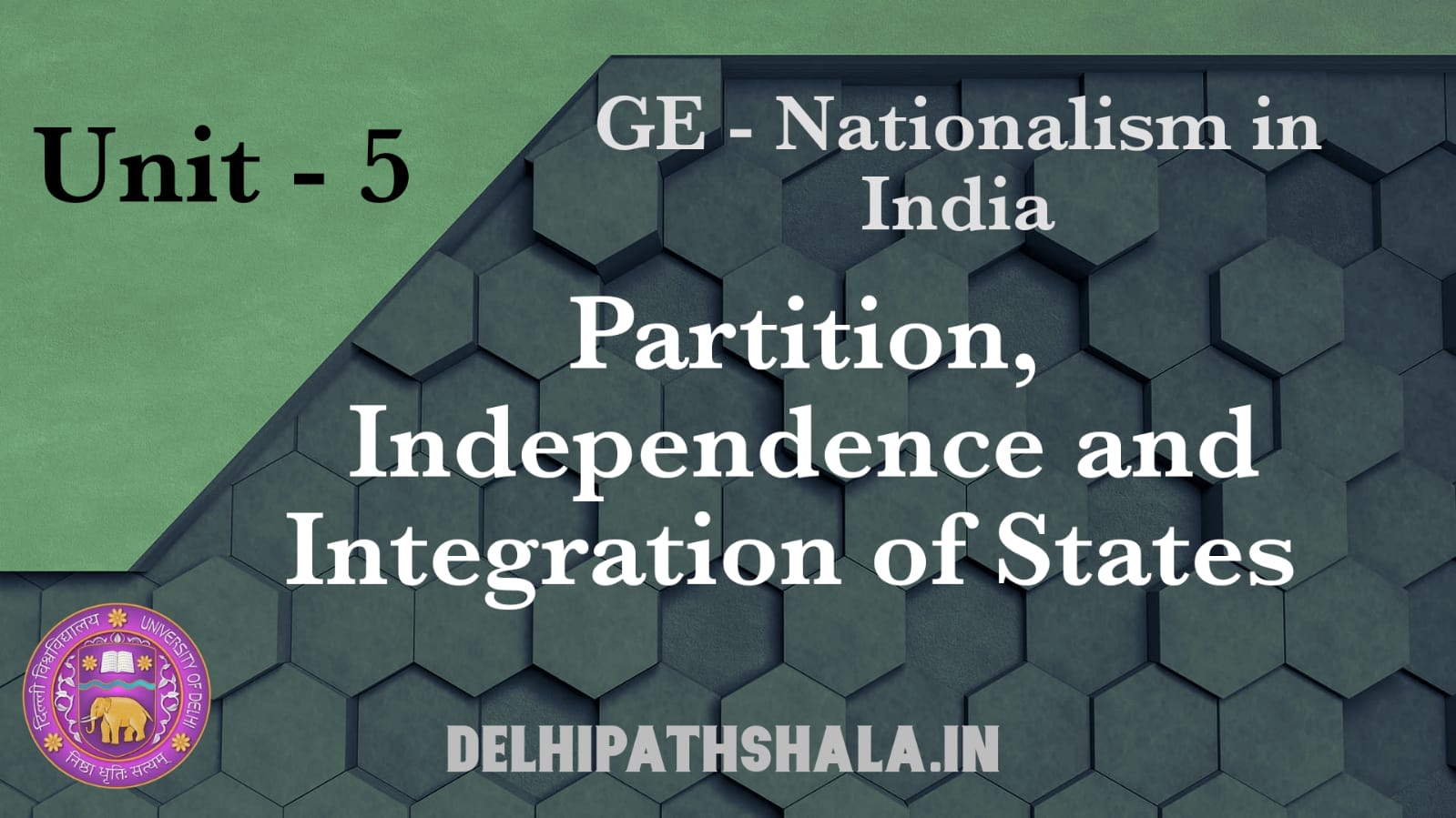 Partition, Independence and Integration of states