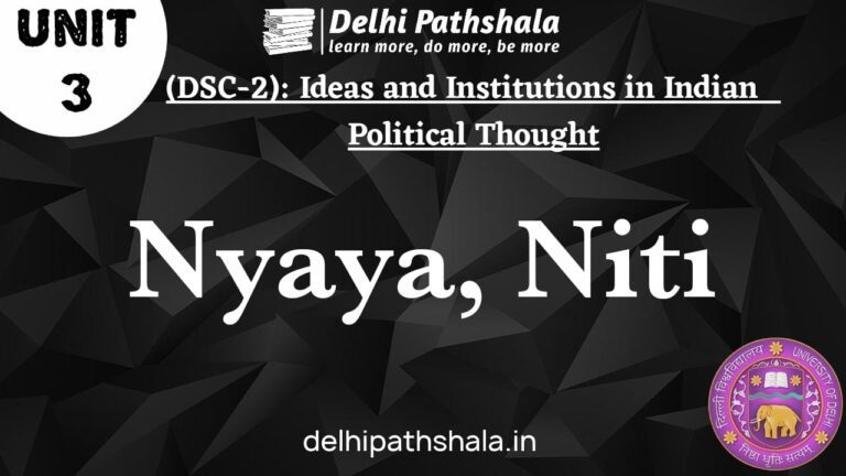 Nyaya and Niti DU Notes