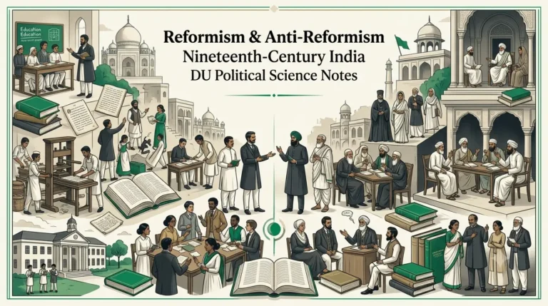 Reformism and Anti-Reformism in nineteenth century India — DU Political Science notes 