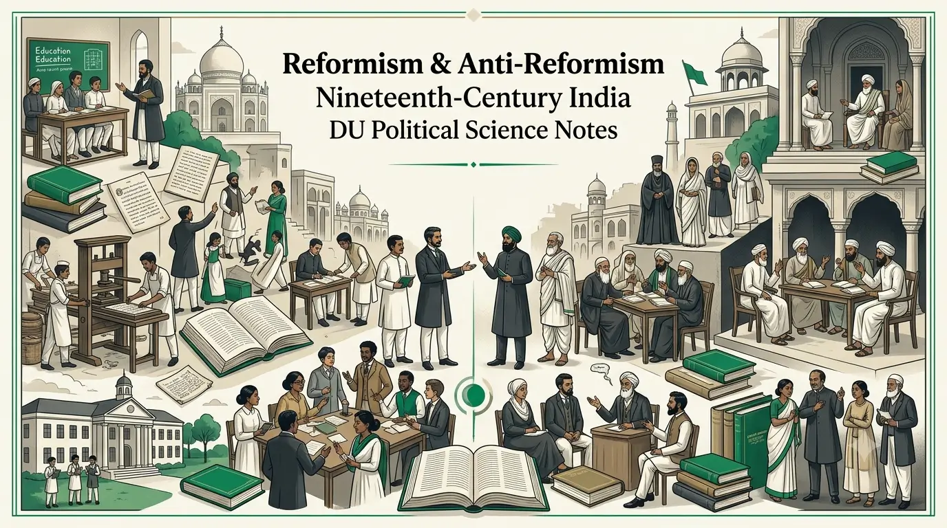 Reformism and Anti-Reformism in the Nineteenth Century Reformism and Anti-Reformism in nineteenth century India — DU Political Science notes