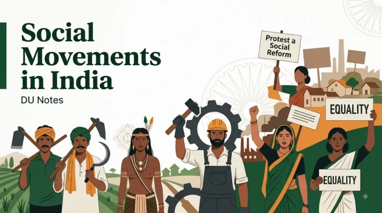 Social movements in India — peasants, tribals, workers, women and anti-caste movements DU notes