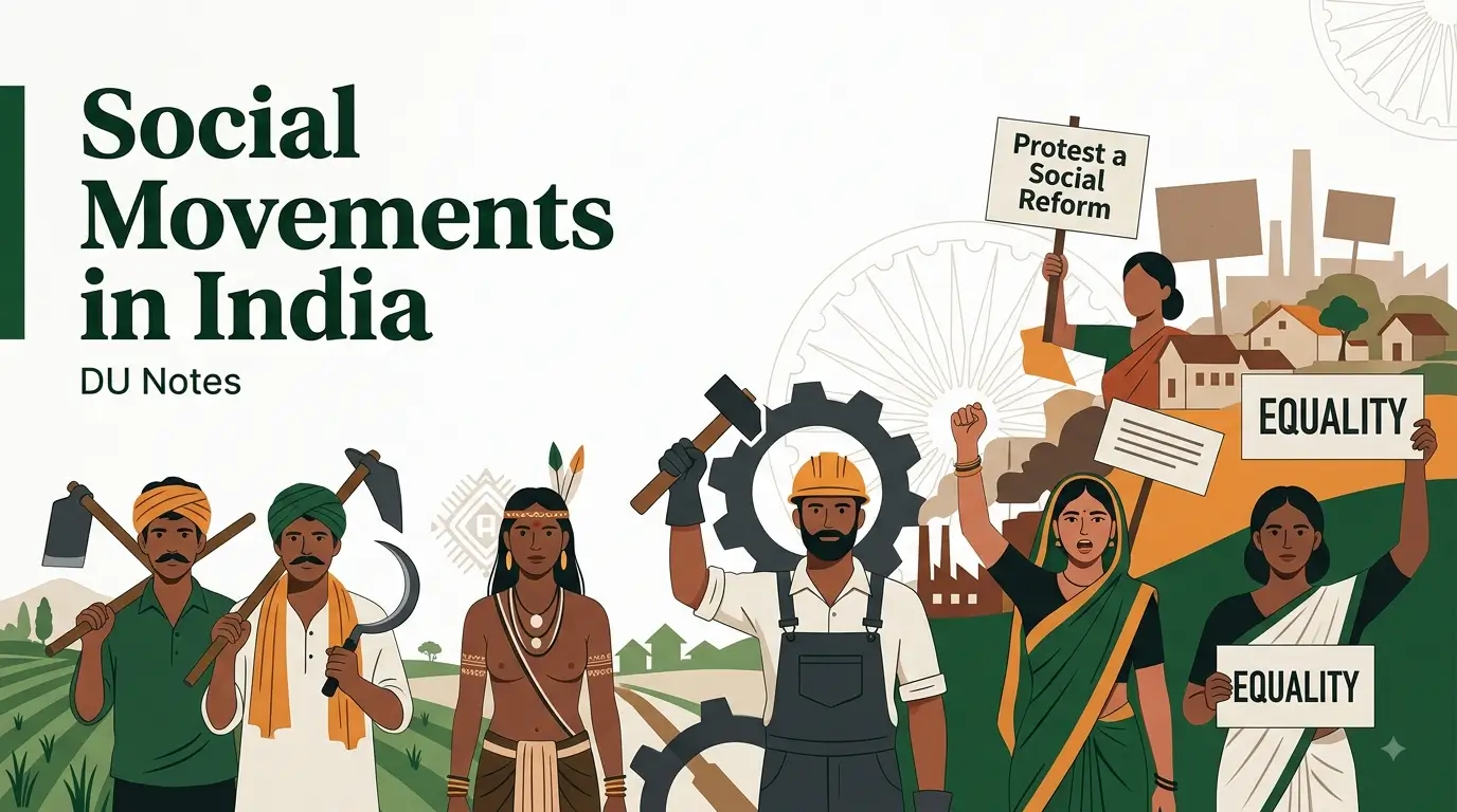 Social Movements: Peasants, Tribals, Workers, Women and Anti-Caste Movements Social movements in India — peasants, tribals, workers, women and anti-caste movements DU notes