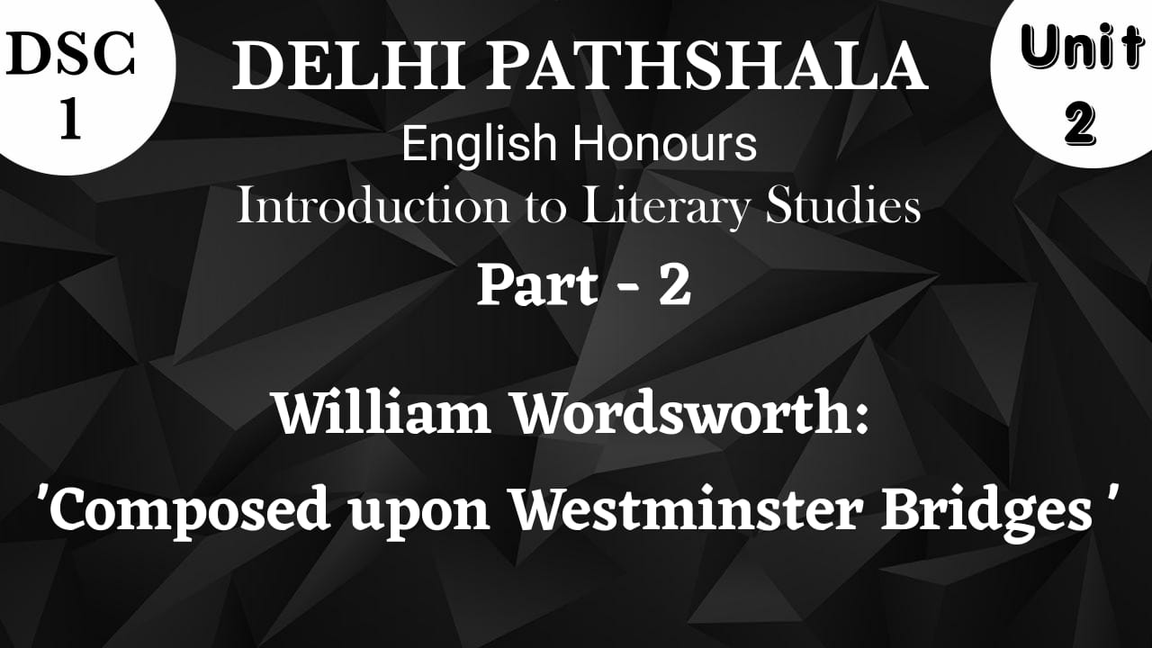 william wordsworth composed upon westminster bridge summary