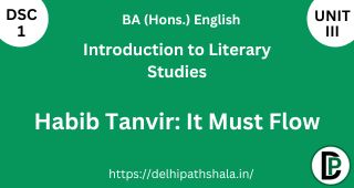 it must flow a life in theatre habib tanvir summary