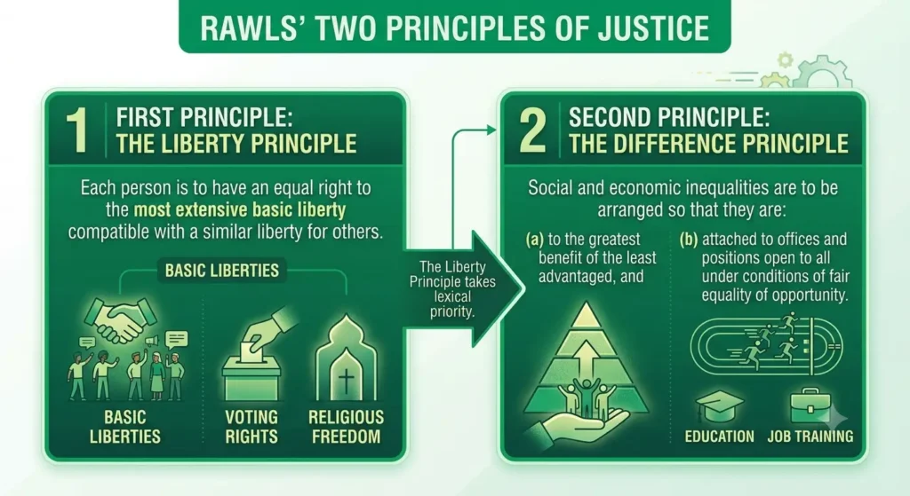 Rawls two principles of justice liberty and difference principle