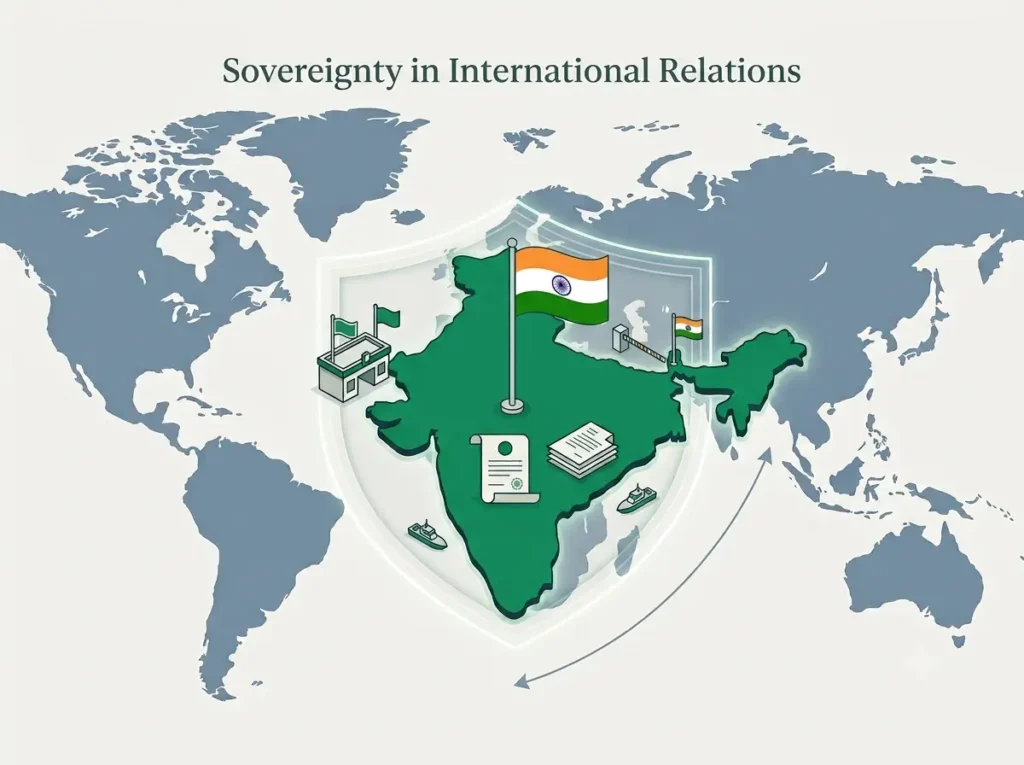Concept illustration representing state sovereignty and territorial control