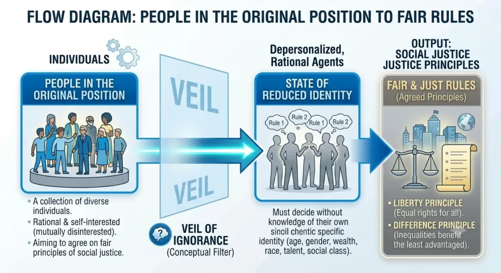 Veil of ignorance and original position diagram Rawls