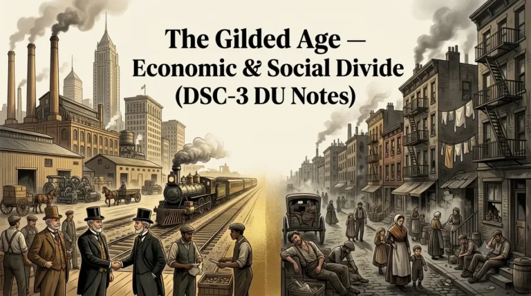 Gilded age economic social divide and reform DSC-3 DU history notes