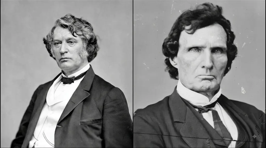 Portraits of Radical Republican leaders Thaddeus Stevens and Charles Sumner