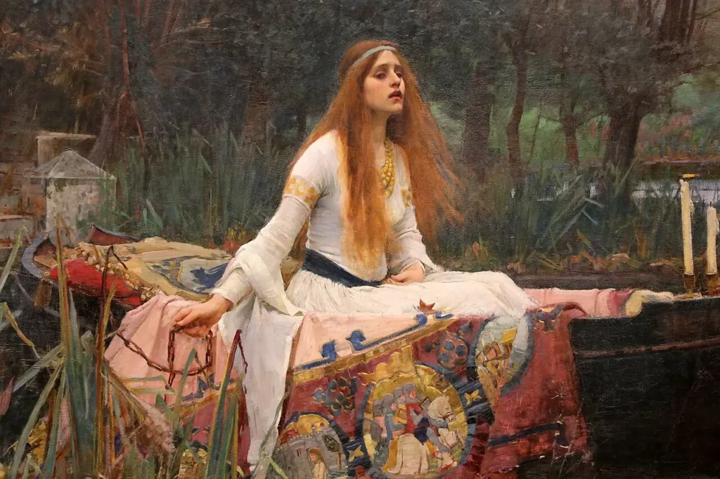 John William Waterhouse Lady of Shalott 1888 painting lady of shalott painting by waterhouse 1888 boat scene final journey
