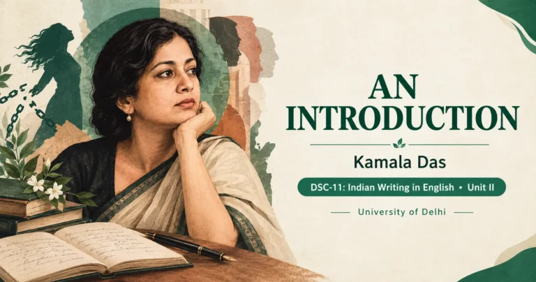 Title card for notes on Kamala Das's poem An Introduction