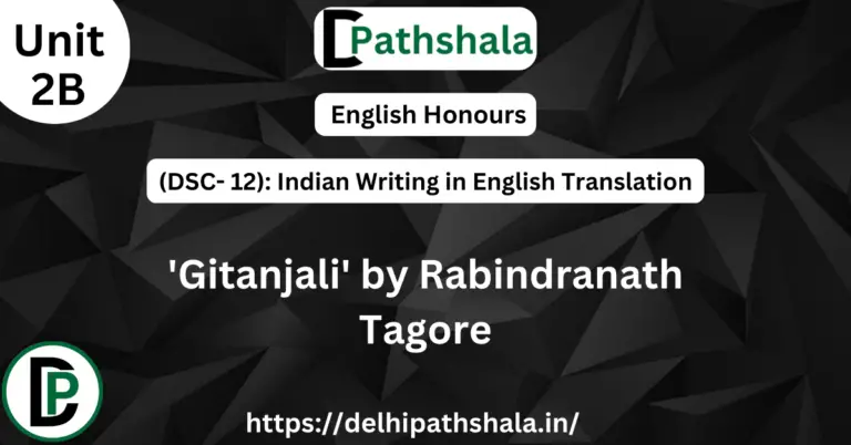 Light, Oh Where is the Light?' & 'When My Play was with thee?' by Rabindranath Tagore