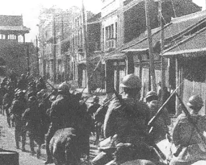 Mukden Incident 1931 Japanese Troops Japanese troops occupying Mukden after the 1931 Mukden Incident