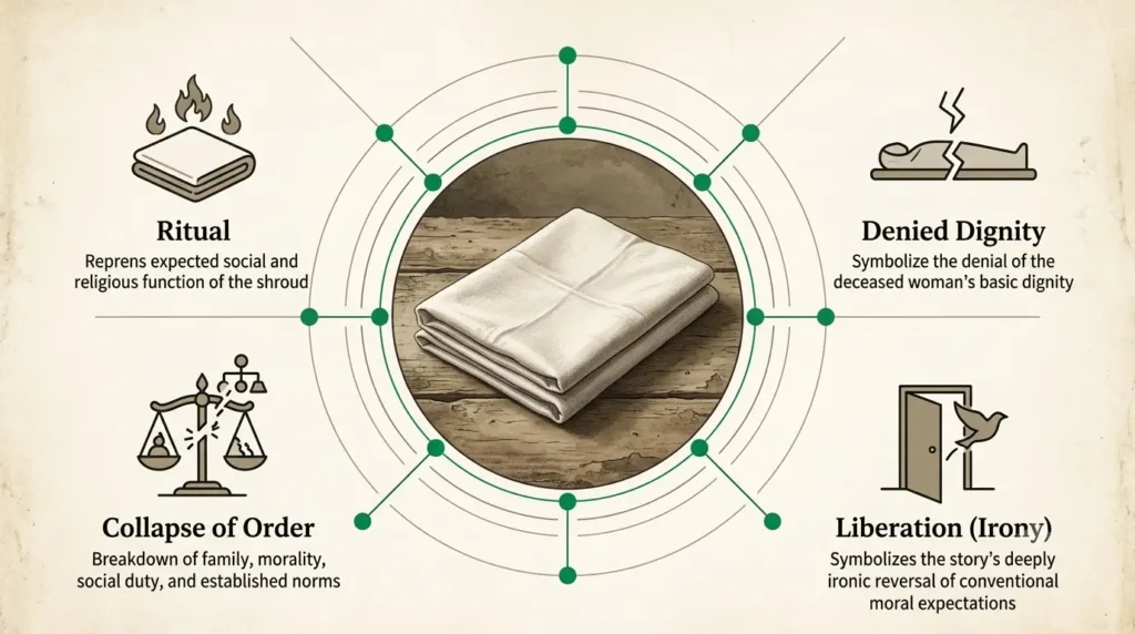 four symbolic meanings of the shroud in Kafan by Premchand