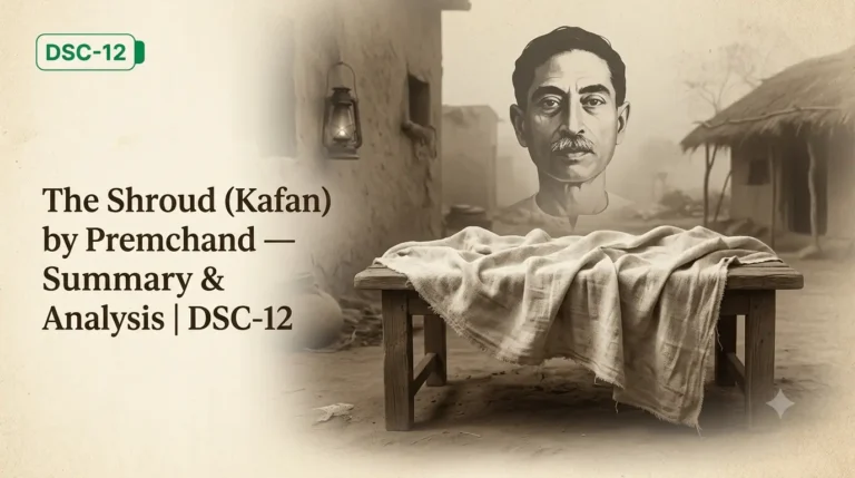 the shroud by premchand summary and analysis for DSC-12