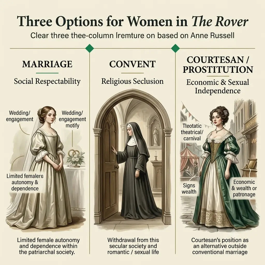 Three options for women in The Rover marriage convent prostitution