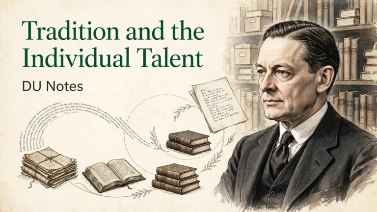 Illustrated cover for DU notes on Tradition and the Individual Talent by T.S. Eliot