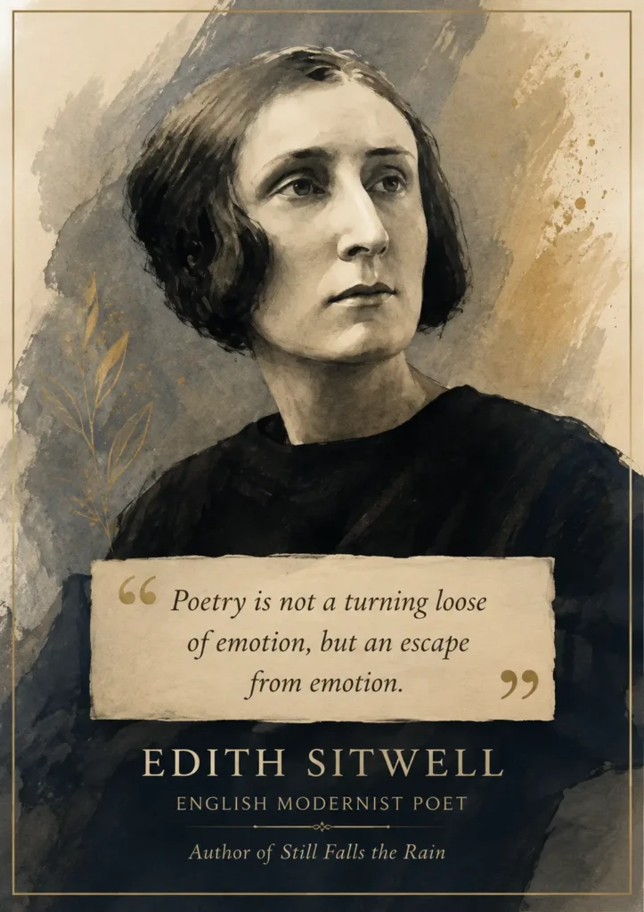 Edith Sitwell Biography Edith Sitwell, English modernist poet, author of Still Falls the Rain