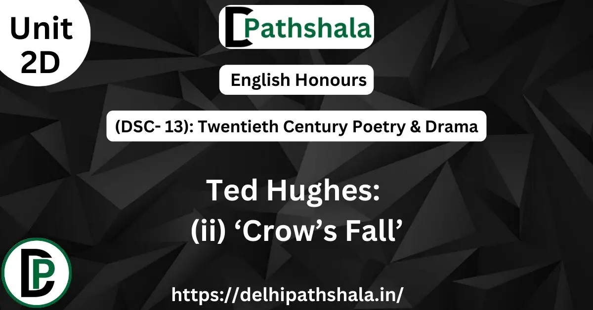 Crow’s fall by Ted Hughes