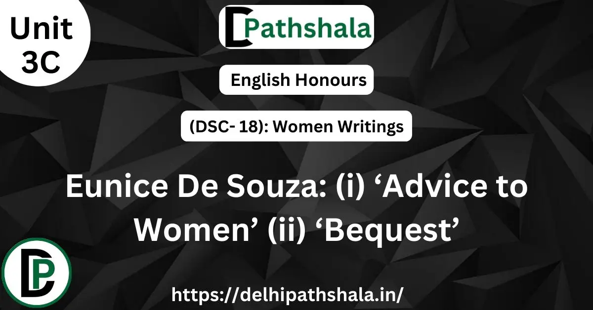 Advice to Women Poem & bequest poem