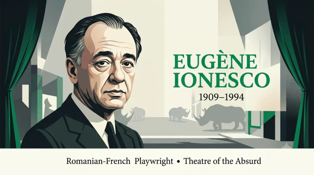Portrait of playwright Eugène Ionesco