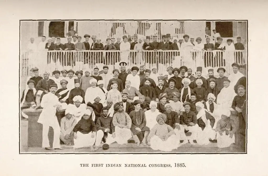 First INC Session, 1885 — Delegates in Bombay First INC session 1885 delegates Bombay