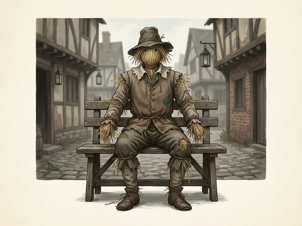 Straw-stuffed effigy of the kind carried on Guy Fawkes Night in England