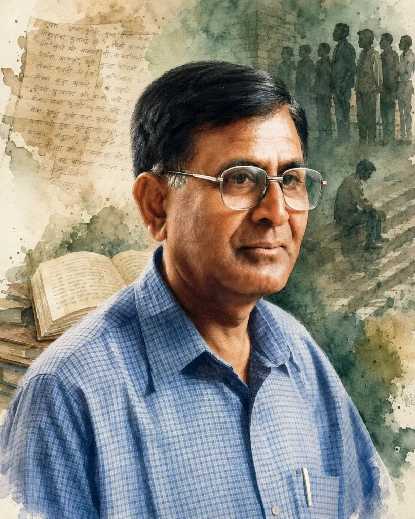 Portrait of Dalit writer Omprakash Valmiki