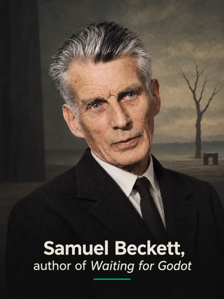 Portrait of Irish playwright Samuel Beckett, author of Waiting for Godot
