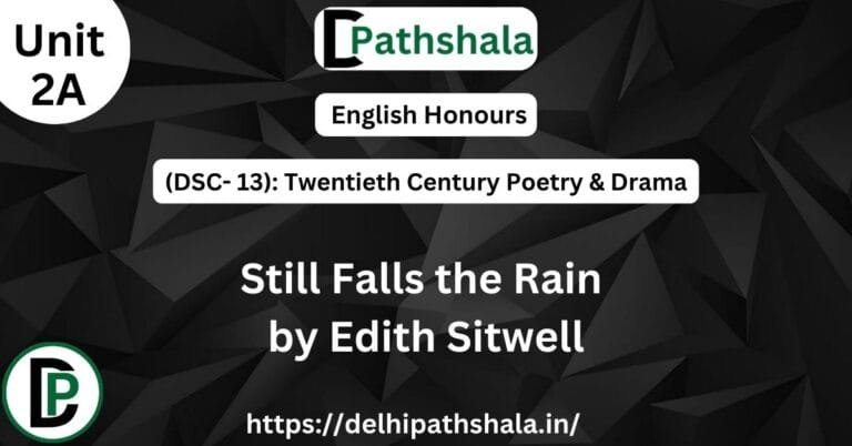 Still Falls the Rain by Edith Sitwell — summary, analysis and themes