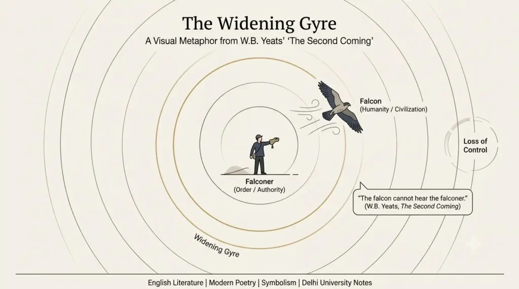 The widening gyre symbol in Yeats's The Second Coming