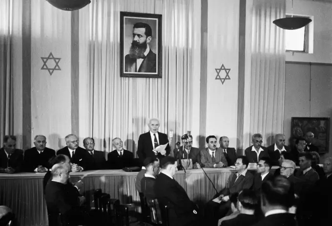 Declaration of Independence of Israel signed in 1948