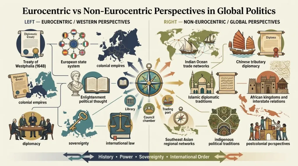 Eurocentric vs non-Eurocentric views comparison