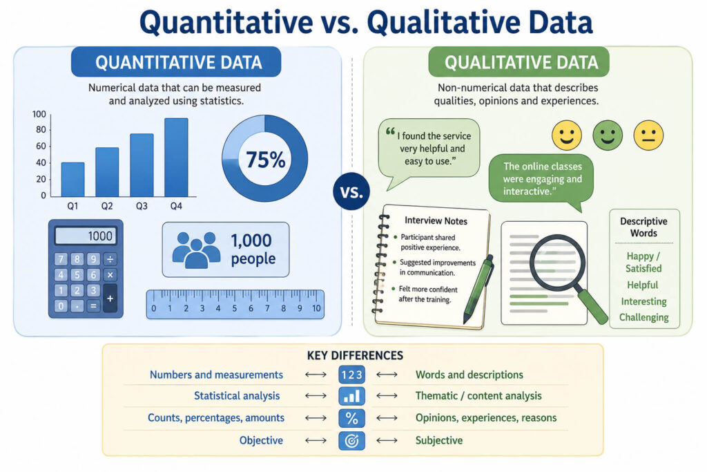 Quantitative data vs Qualitative data