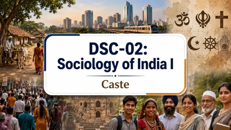 DSC-02 Sociology of India I – DU Sociology Syllabus 2026-27 (NEP)