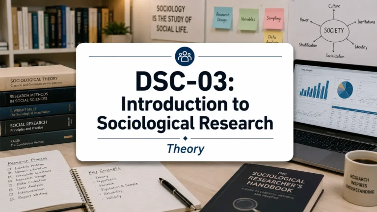 DSC-03 Introduction to Sociological Research – DU Syllabus