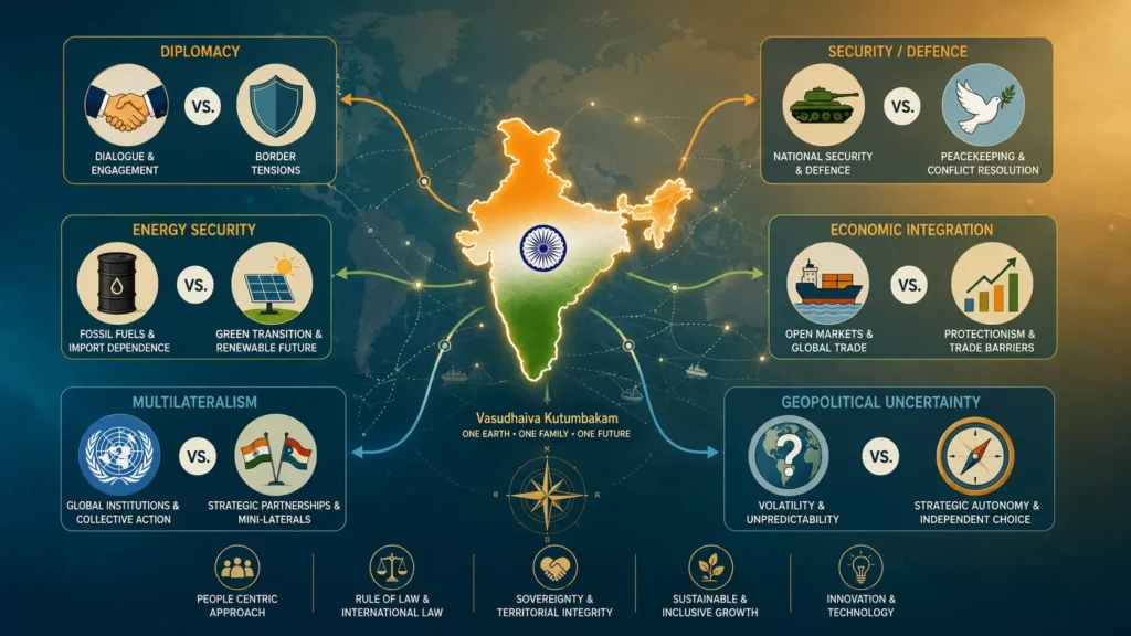 India's foreign policy challenges & strategies DU notes