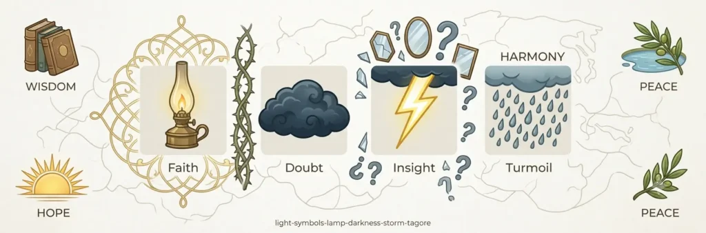 Symbols in Light Oh Where is the Light Symbols in Light Oh Where is the Light poem lamp darkness storm and lightning