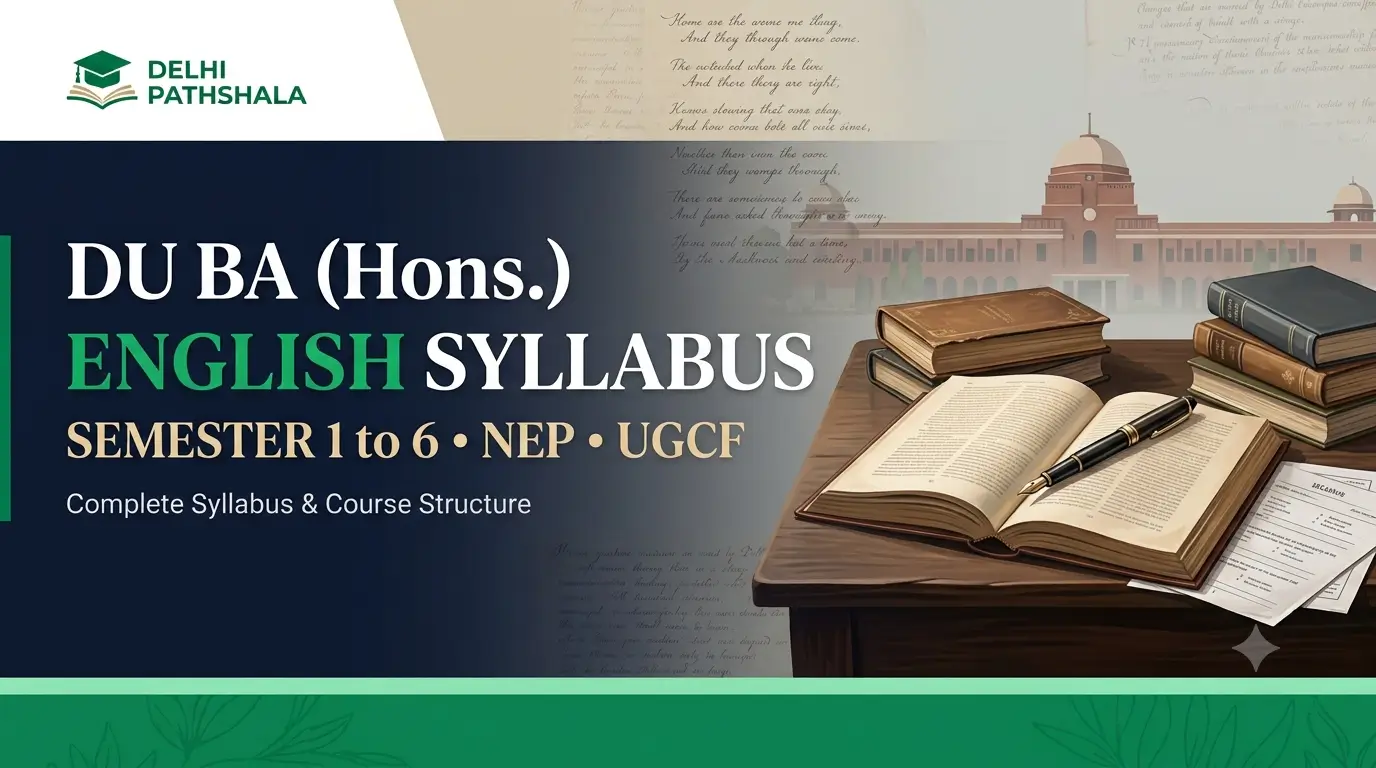 DU BA Hons English Syllabus Semester 1 to 6 NEP UGCF