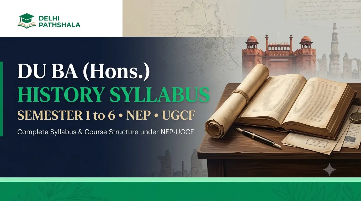 DU BA Hons History Syllabus Semester 1 to 6 NEP UGCF