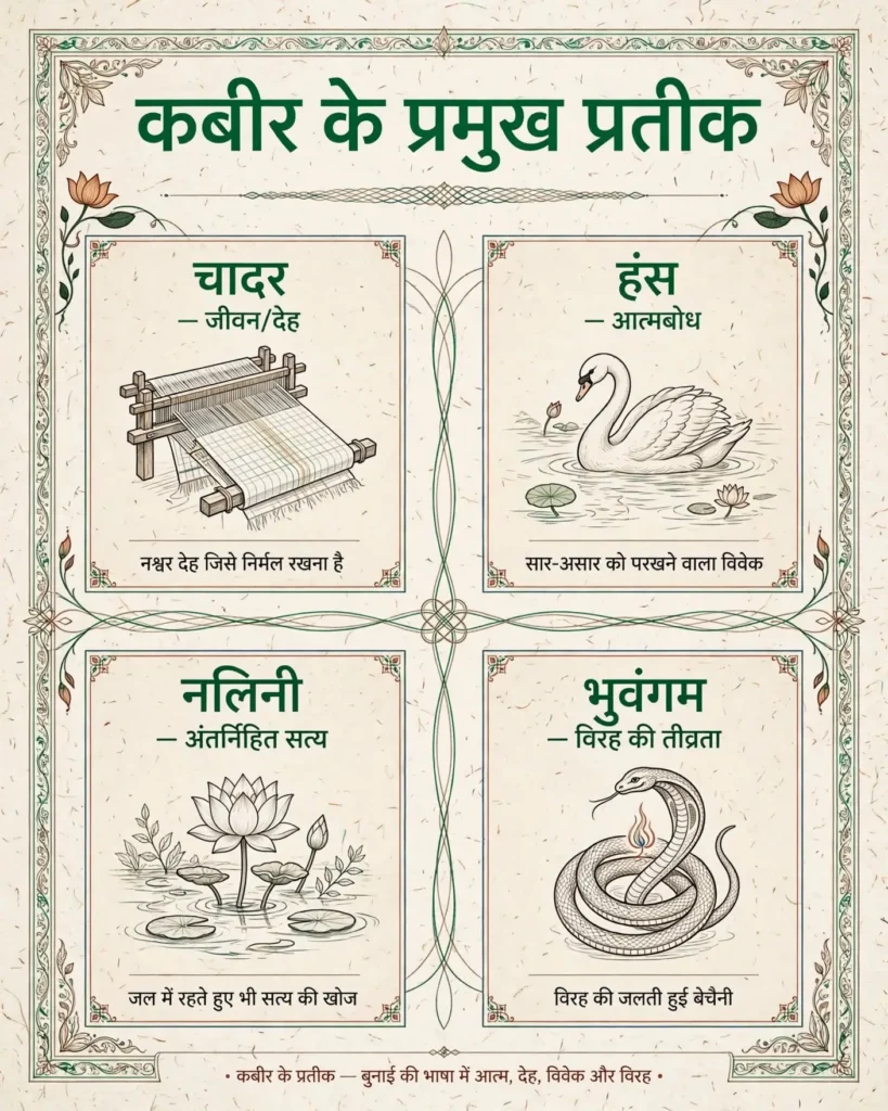 कबीर के काव्य में प्रयुक्त प्रमुख प्रतीकों की सूची